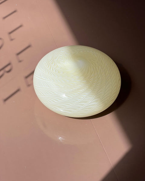 Vintage Murano cream / white swirl ceiling/wall lamp (D38)