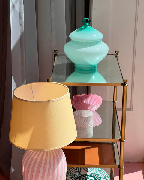 Vintage Murano opal green bonbonniere