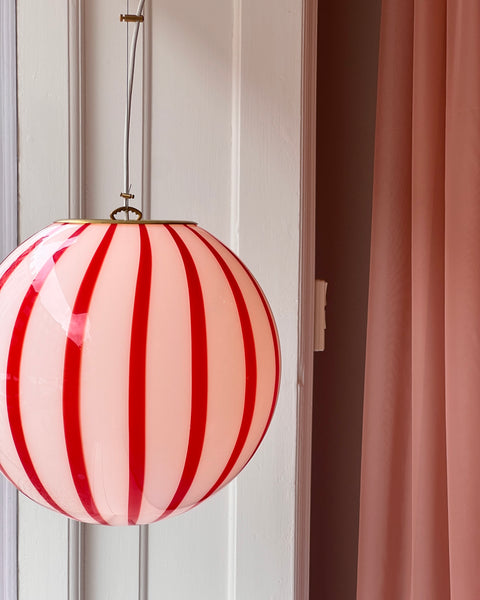 Ceiling lamp - Red vertical stripes (D40)
