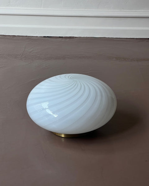 Vintage Murano white swirl ceiling/wall lamp (D26)