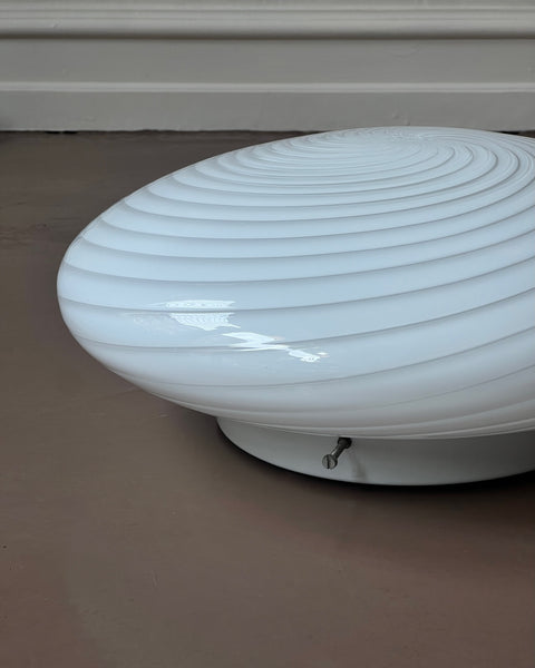 Vintage Murano white swirl ceiling/wall lamp (D40)