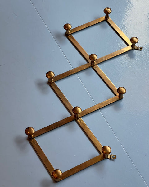 Vintage Italian brass coat rack