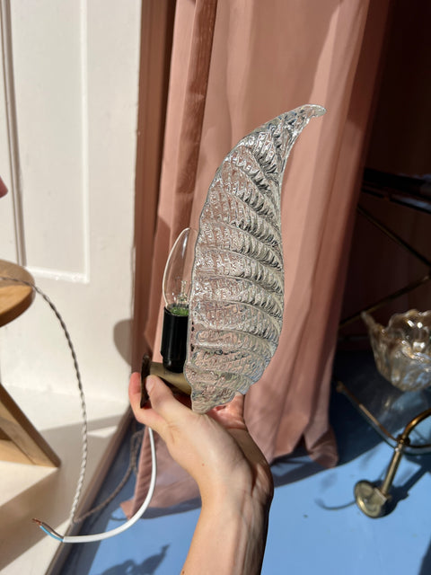 Vintage Murano leaf wall lamp (2 available)