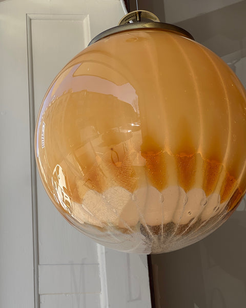 Vintage golden clear Murano ceiling lamp (D33)