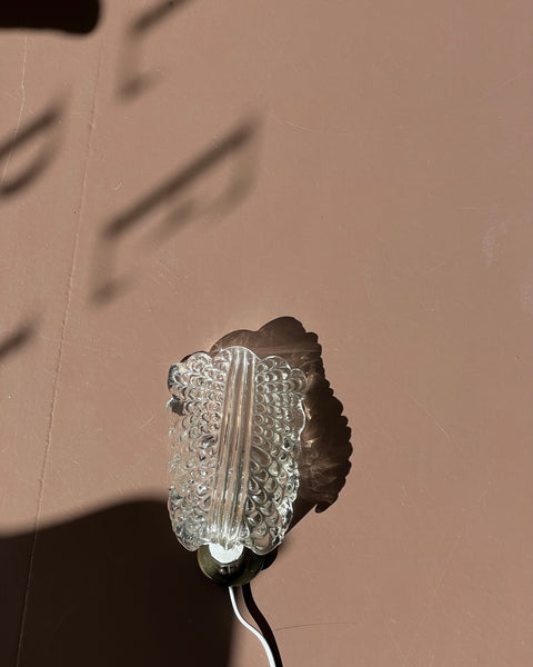 Vintage Murano leaf wall lamp
