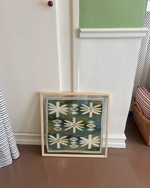 Vintage handwoven wall tapestry by Barbro Nilsson (BN)