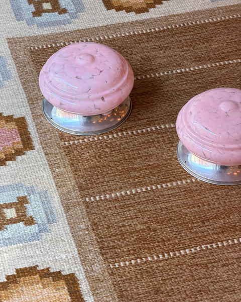 Vintage Murano pink dotted ceiling/wall lamp (D25) (2 available)