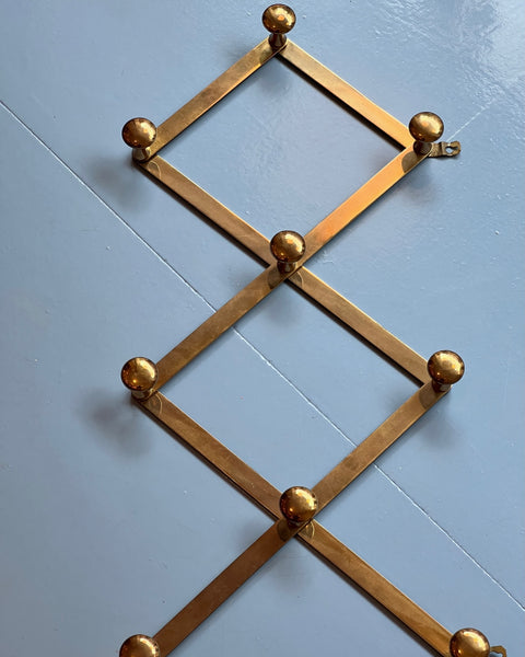 Vintage Italian brass coat rack