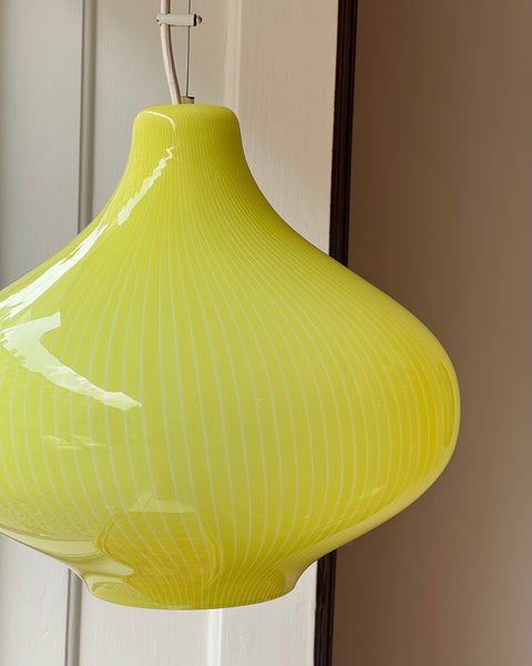 Vintage Massimo Vignelli yellow/white ceiling lamp