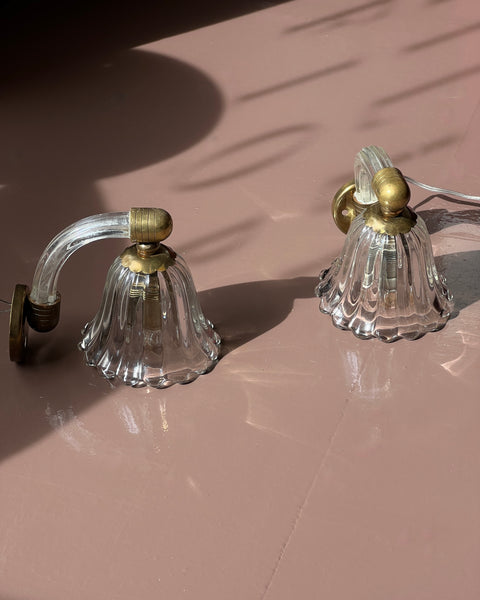 Pair of vintage Murano wall lamps
