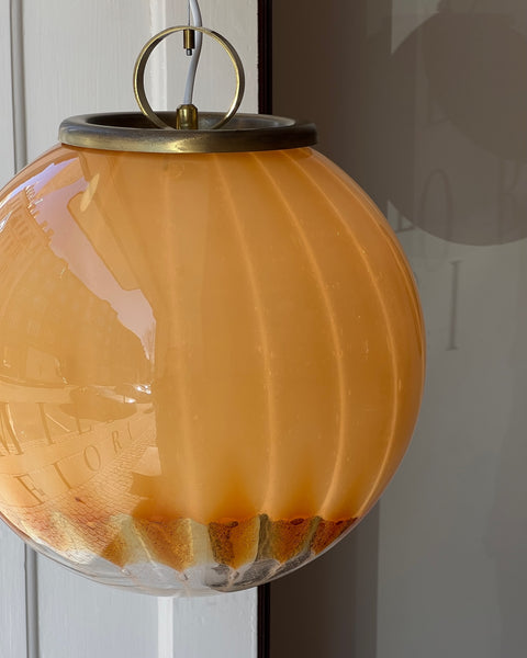 Vintage golden clear Murano ceiling lamp (D33)