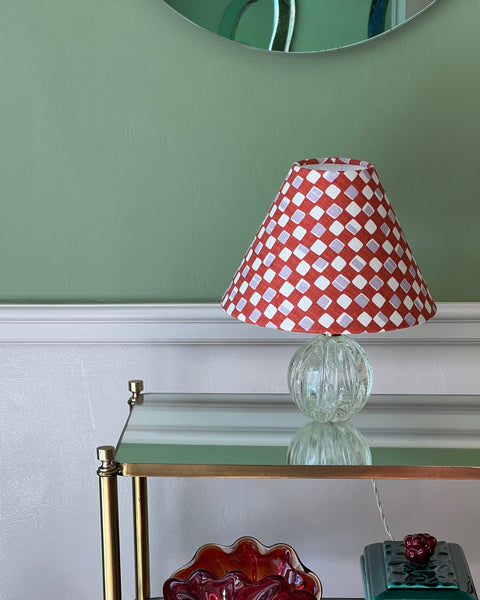 Vintage clear Murano table lamp (with shade)