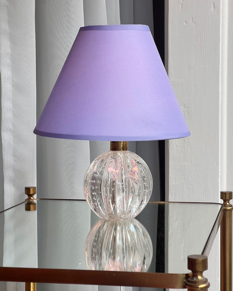 Vintage clear Murano table lamp