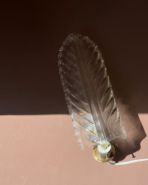 Vintage Murano leaf wall lamp