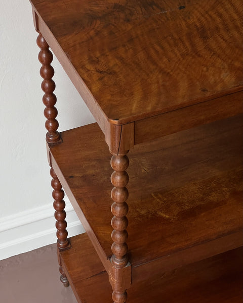 Vintage wooden bobbin etagere/shelves