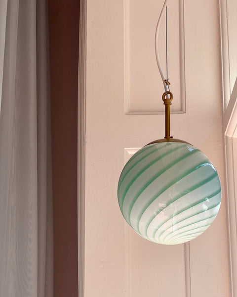 Ceiling lamp - Aqua green swirl (D20)