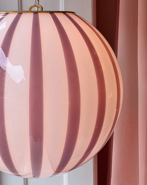 Ceiling lamp - Pink lavender vertical stripes (D40)