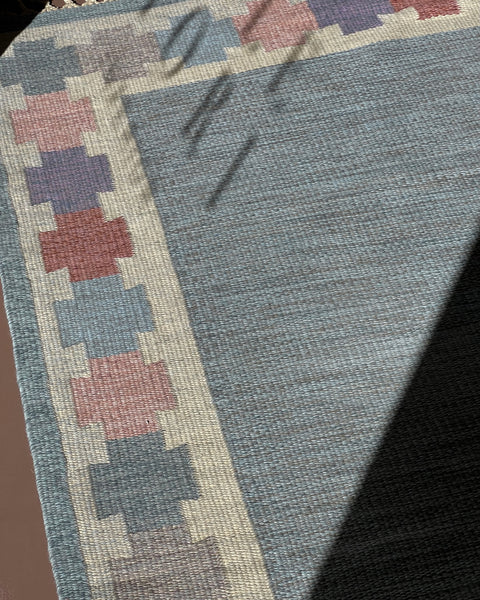 Vintage flat weave rug by Ingegerd Silow (IS)
