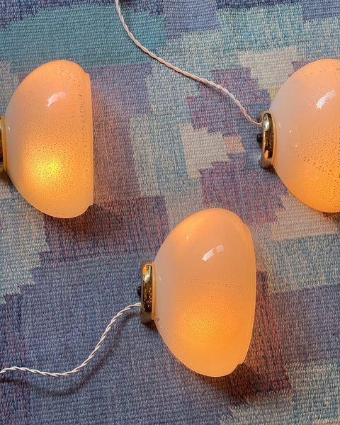 Vintage white/silver Murano wall lamp (3 available)