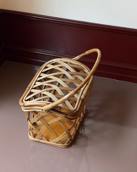 Vintage rattan basket