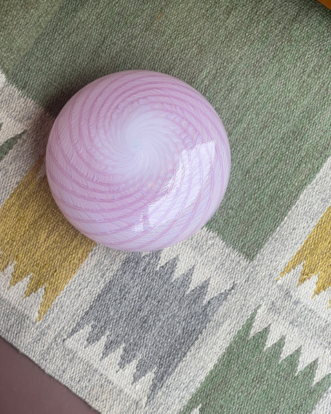 Vintage Murano light pink/purple swirl ceiling/wall lamp (D27)