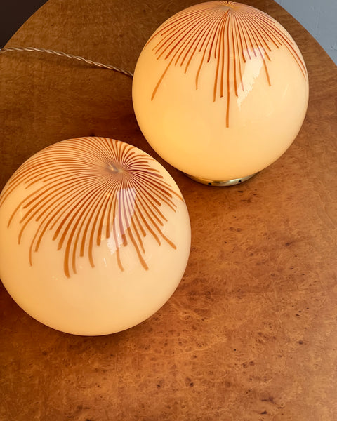 Vintage Ludovico Diaz de Santillana Murano Anemone table lamp (2 available)