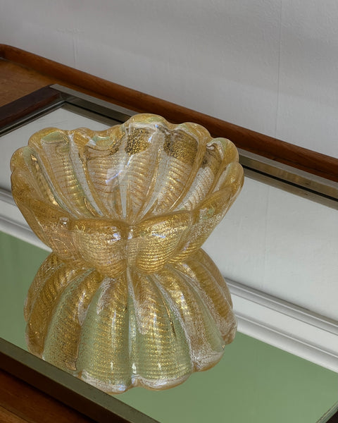 Vintage golden Murano bowl