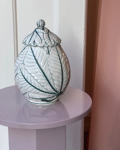 Vintage ceramic leaf bonbonniere