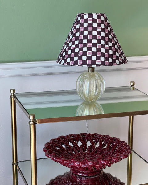 Vintage red ceramic basket