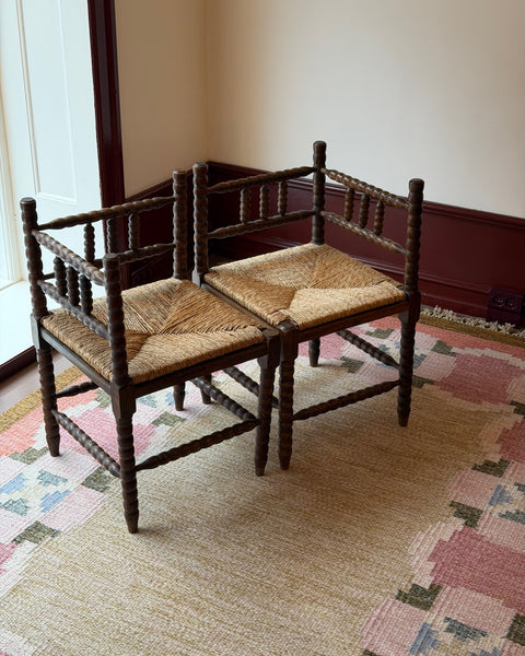 Vintage Bobbin corner chair