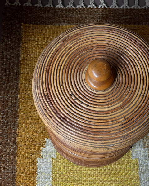Vintage rattan basket