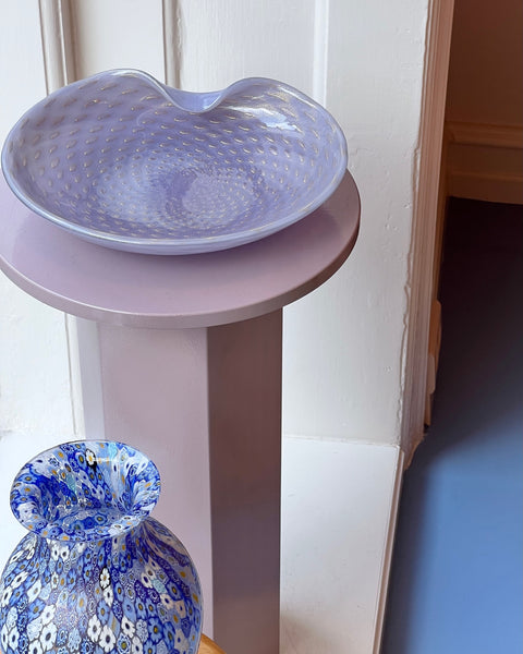 Large vintage purple Murano bowl