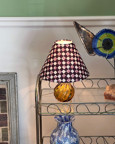 Vintage amber Murano table lamp (incl. lampshade)