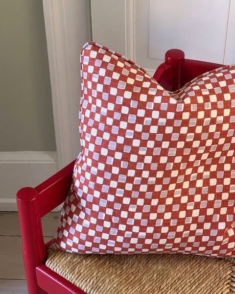 Faye cushion - Rust & Lilac