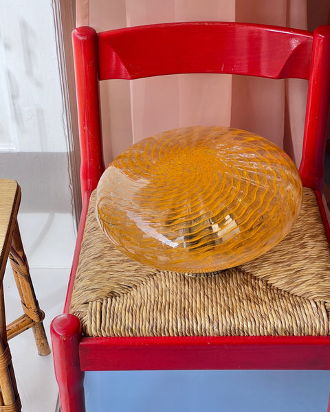 Vintage Murano orange/clear ceiling/wall lamp (D35)