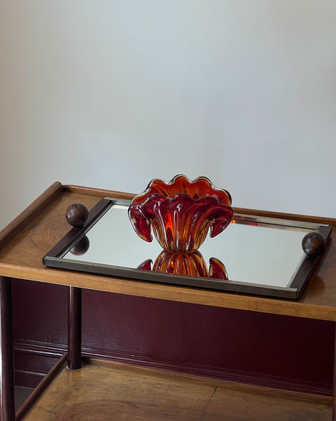 Vintage red/orange Murano shell