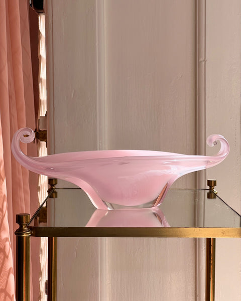 Vintage pink Murano shell/bowl