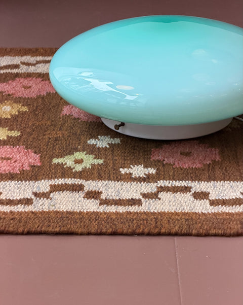 Vintage Murano opal turquoise ceiling/wall lamp (D25) (1 available)