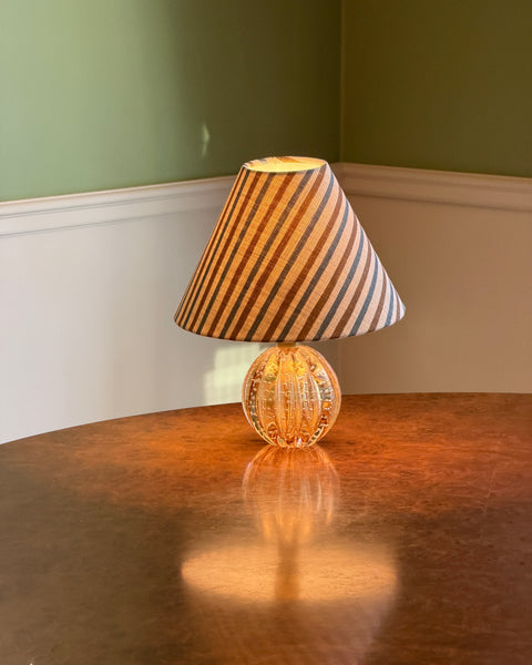 Vintage yellow/golden Murano table lamp (incl. lampshade)