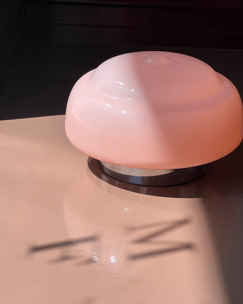 Vintage Murano pink ceiling/wall lamp (D24)