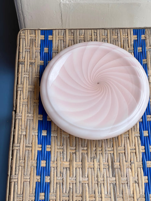 Vintage pink swirl Murano bowl/dish