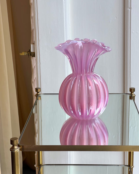 Vintage pink Murano vase