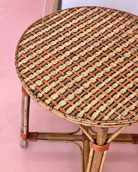 Vintage rattan table