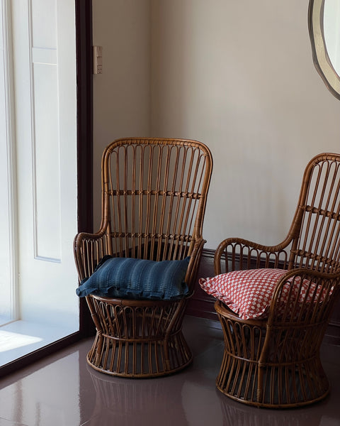 Vintage rattan chair by Fratelli Castano
