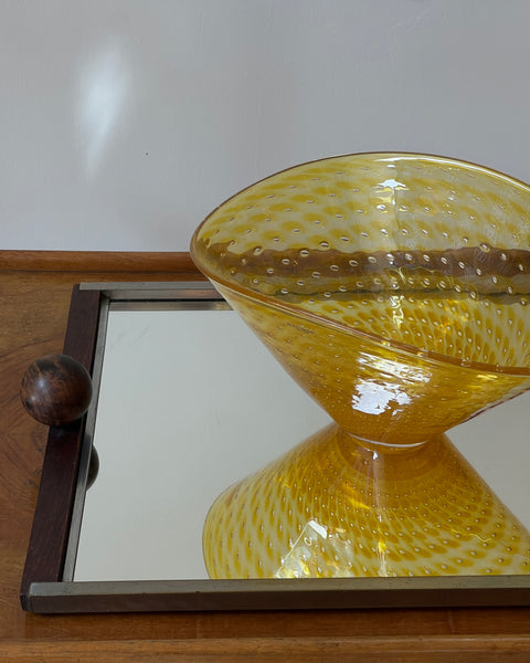 Vintage golden/yellow Murano bowl