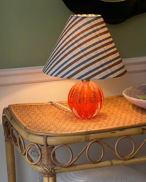 Vintage orange Murano table lamp