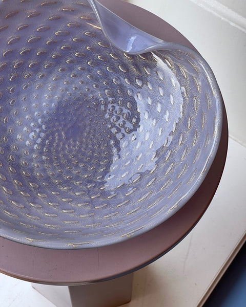 Large vintage purple Murano bowl
