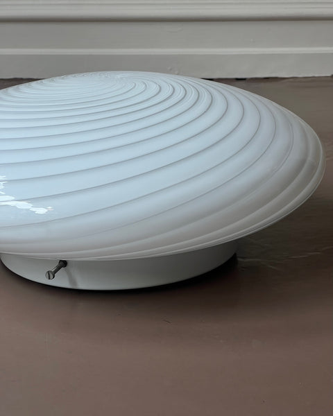 Vintage Murano white swirl ceiling/wall lamp (D40)
