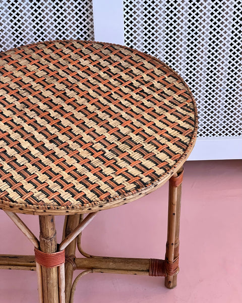 Vintage rattan table