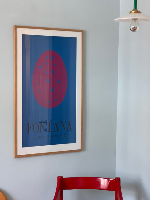 Vintage Lucio Fontana exhibition poster, Galerie Iolas-Velasco, 1968